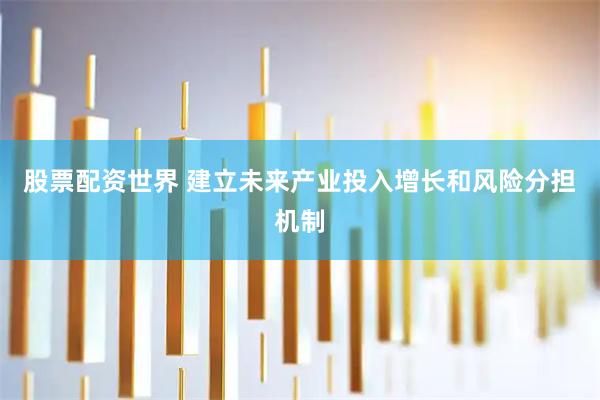 股票配资世界 建立未来产业投入增长和风险分担机制